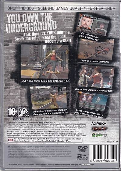 Tony Hawks Underground - PS2 - Platinum (B Grade) (Genbrug)